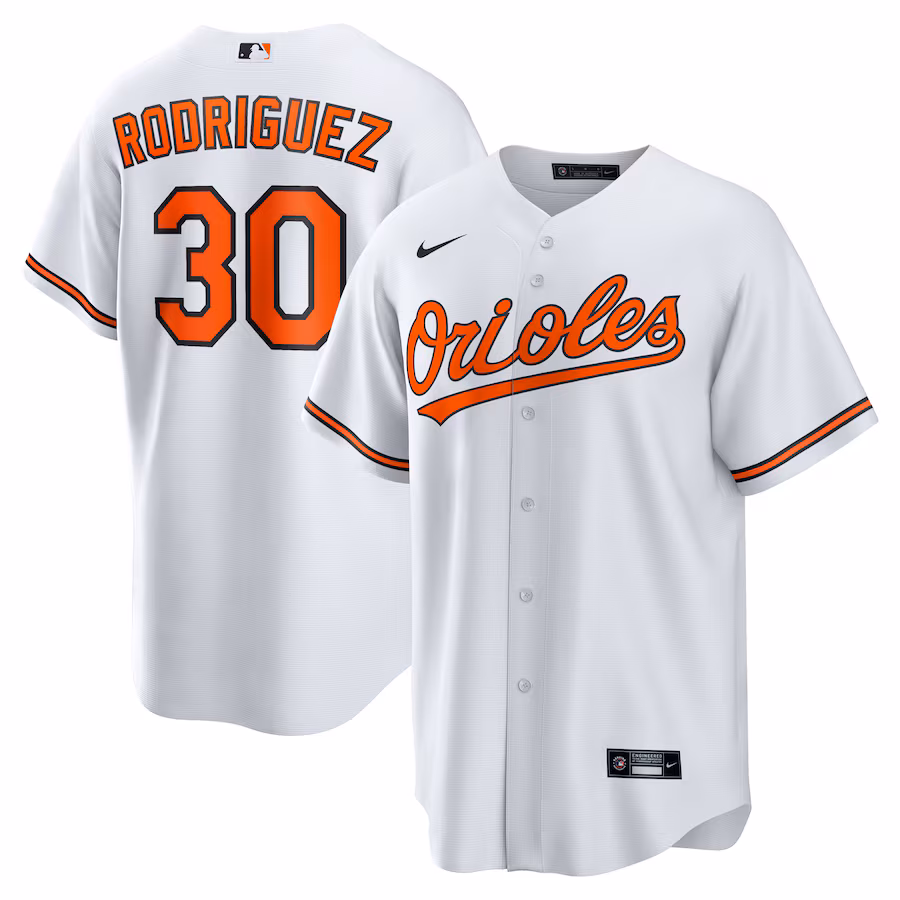 Men's Baltimore Orioles Grayson Rodriguez Nike White Home Replica Jersey - ujerseystore