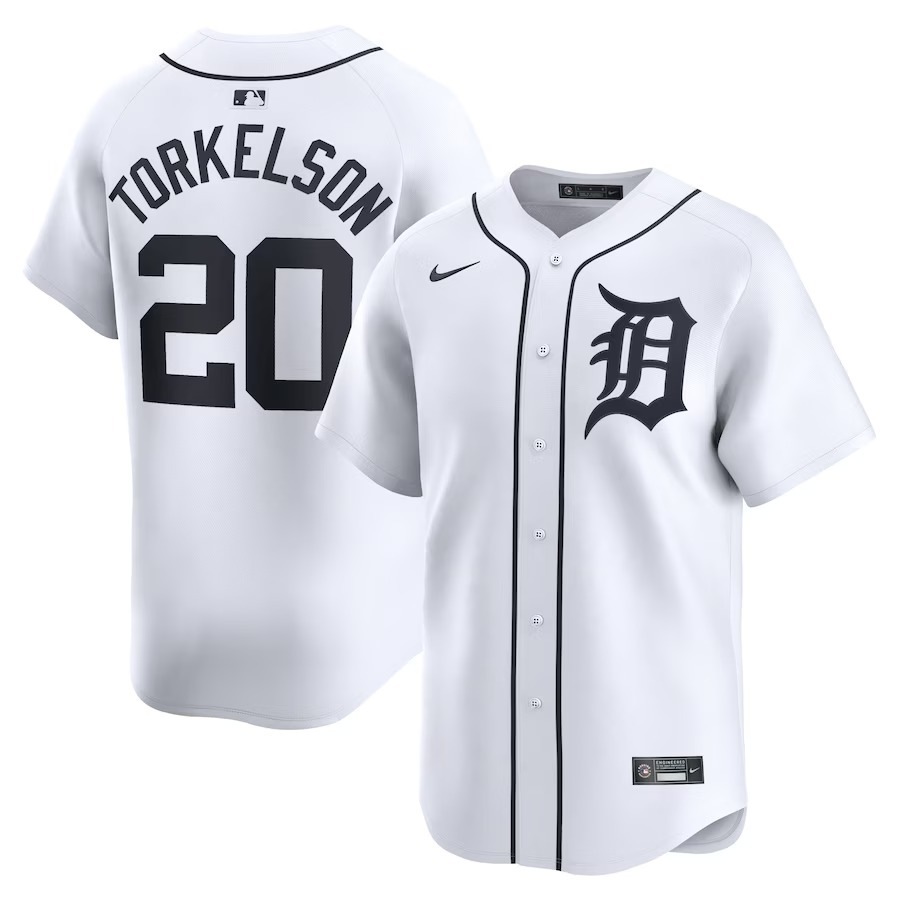 Men's Detroit Tigers Spencer Torkelson Nike White Home Limited Player Jersey - ujerseystore