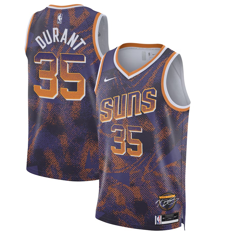 Unisex Phoenix Suns Kevin Durant Nike Purple 2025 Select Series Swingman Player Jersey - ujerseystore