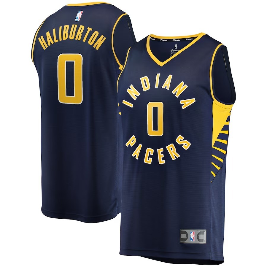 Men's Indiana Pacers Tyrese Haliburton Fanatics Navy Fast Break Replica Jersey - Icon Edition - ujerseystore