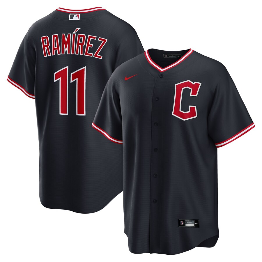 Men's Cleveland Guardians José Ramírez Nike Navy Alternate Replica Jersey - ujerseystore
