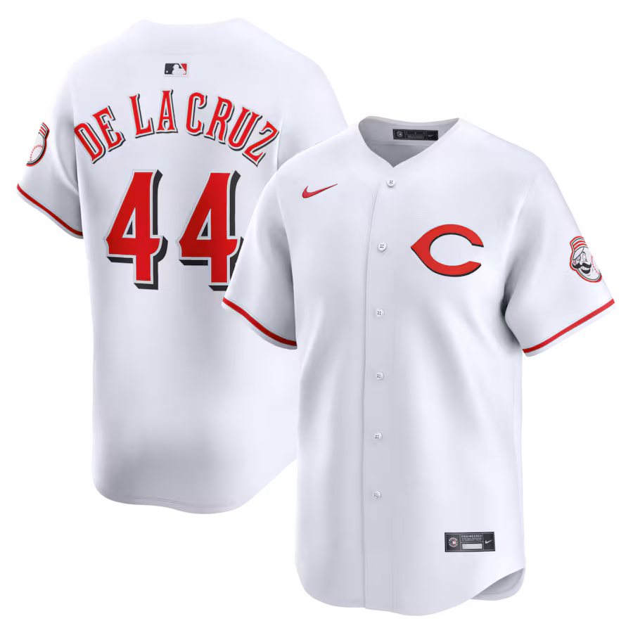 Men's Cincinnati Reds Elly De La Cruz Nike White Alternate 2 Limited Player Jersey - ujerseystore