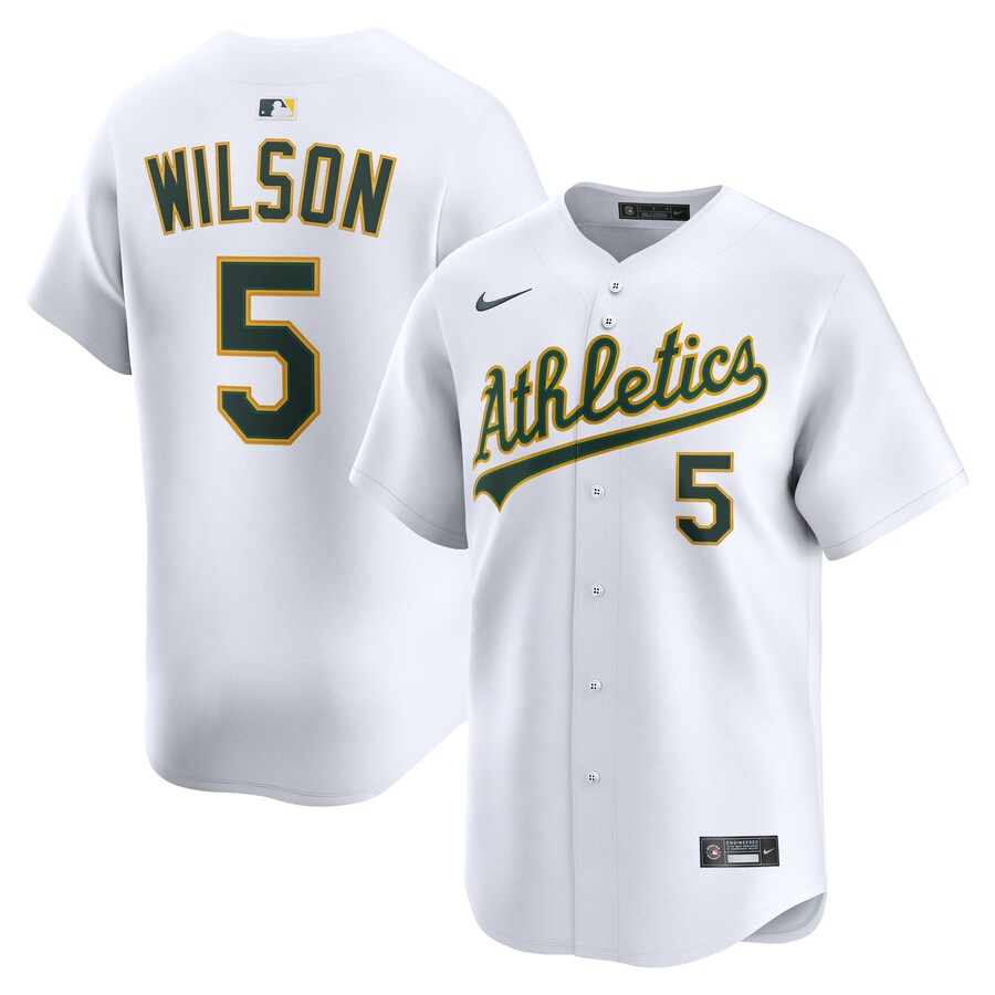 Men's Athletics Jacob Wilson Nike White Home Limited Player Jersey - ujerseystore