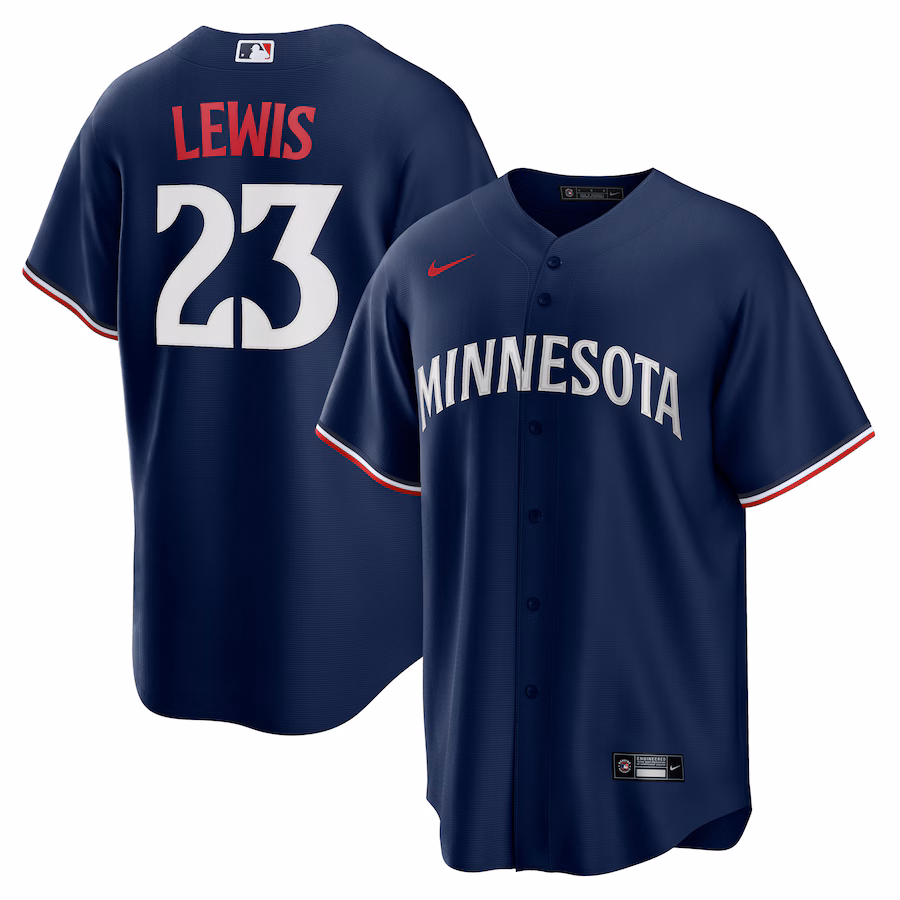 Men's Minnesota Twins Royce Lewis Nike Navy Alternate 2 Replica Jersey - ujerseystore