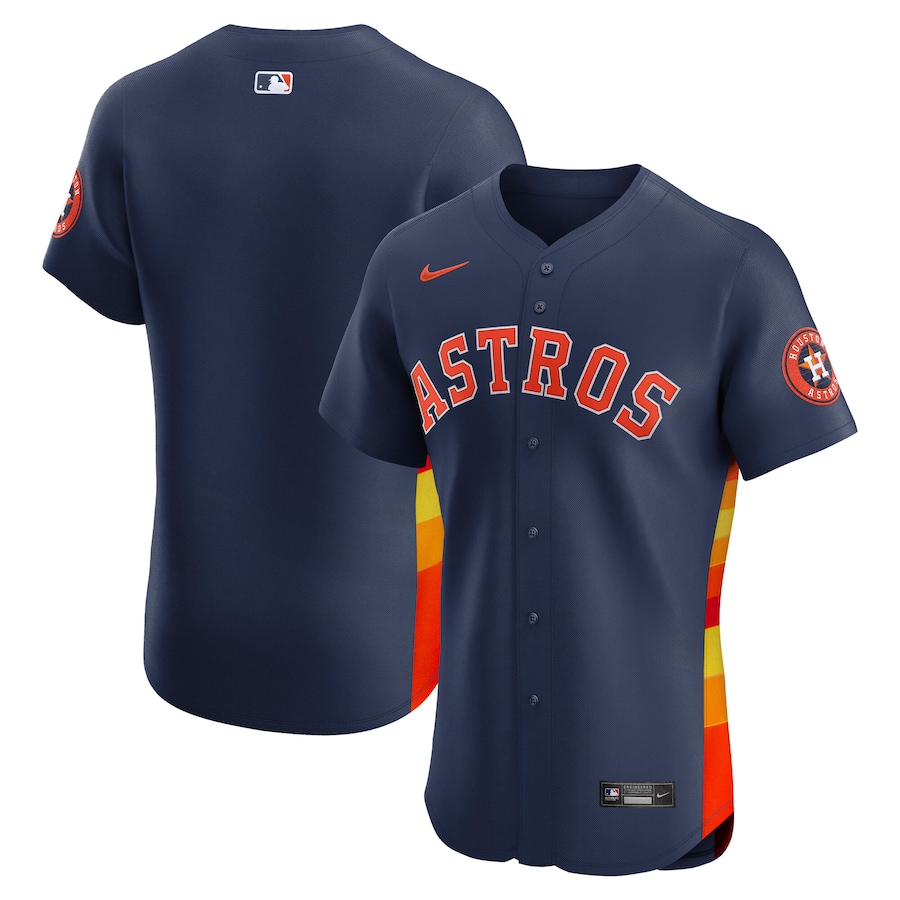 Men's Houston Astros Nike Navy Alternate 2 Elite Jersey - ujerseystore