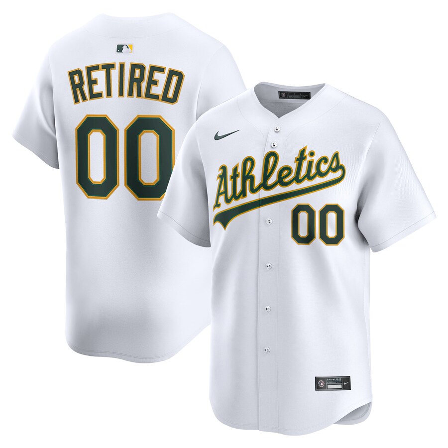 Men's Athletics Nike White Home Limited Pick-A-Player Retired Roster Jersey - ujerseystore