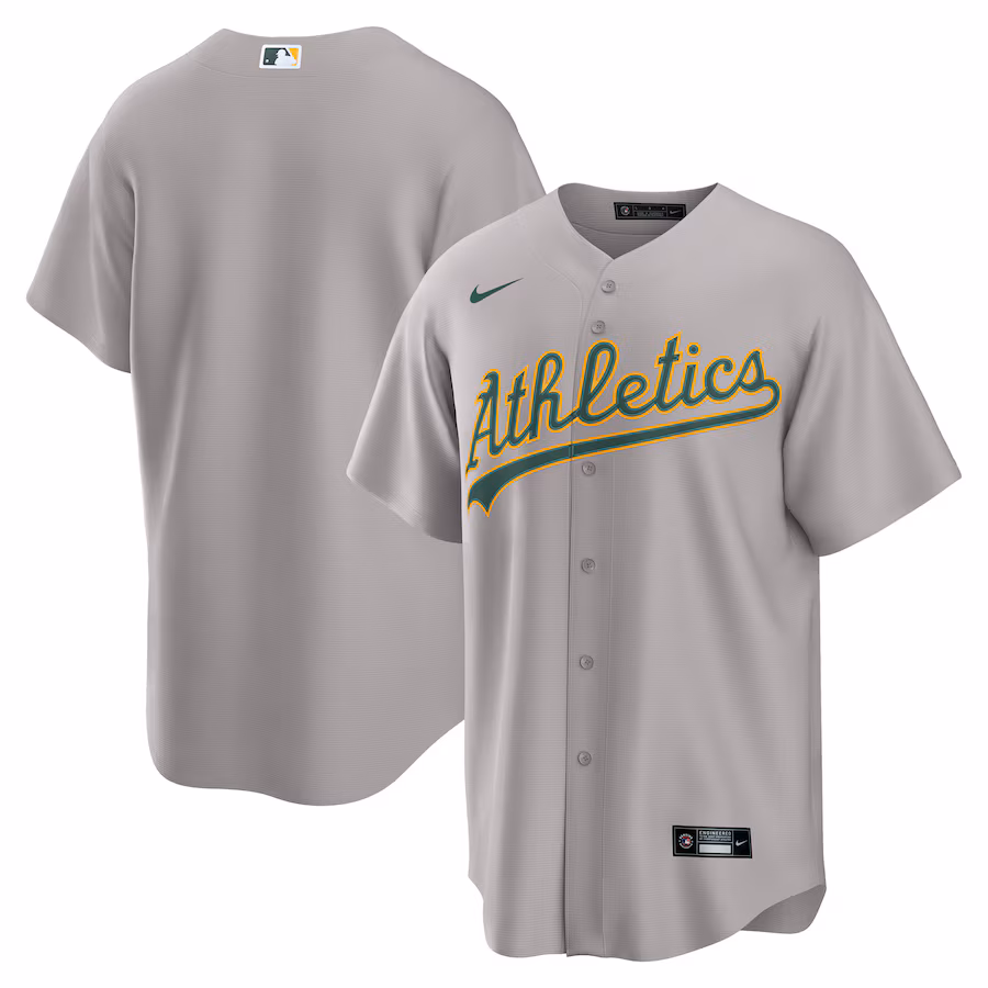 Men's Athletics Nike Gray Road Replica Jersey - ujerseystore