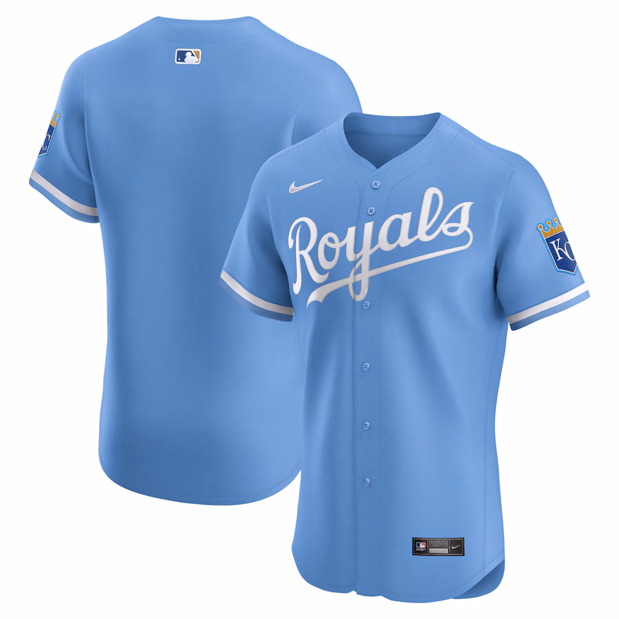 Men's Kansas City Royals Nike Light Blue Alternate Elite Jersey - ujerseystore