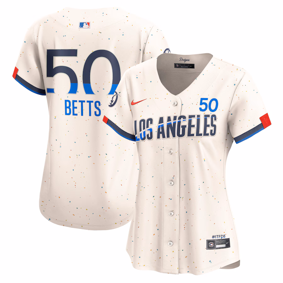 Women's Los Angeles Dodgers Mookie Betts Nike Cream City Connect Limited Jersey - ujerseystore