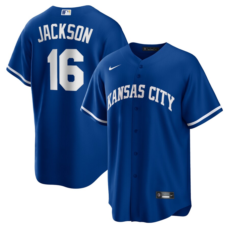 Men's Kansas City Royals Bo Jackson Nike Rush Blue Alternate 2 Replica Jersey - ujerseystore