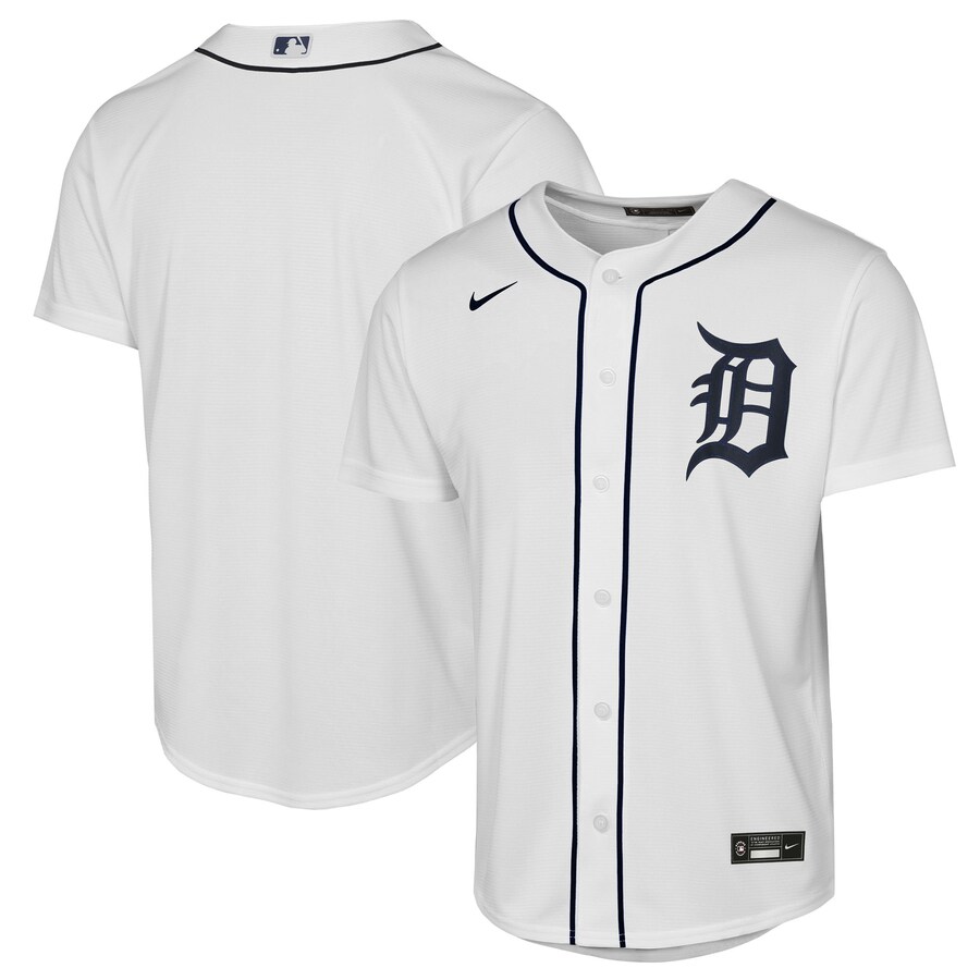 Youth Detroit Tigers Nike White Home Replica Jersey - ujerseystore