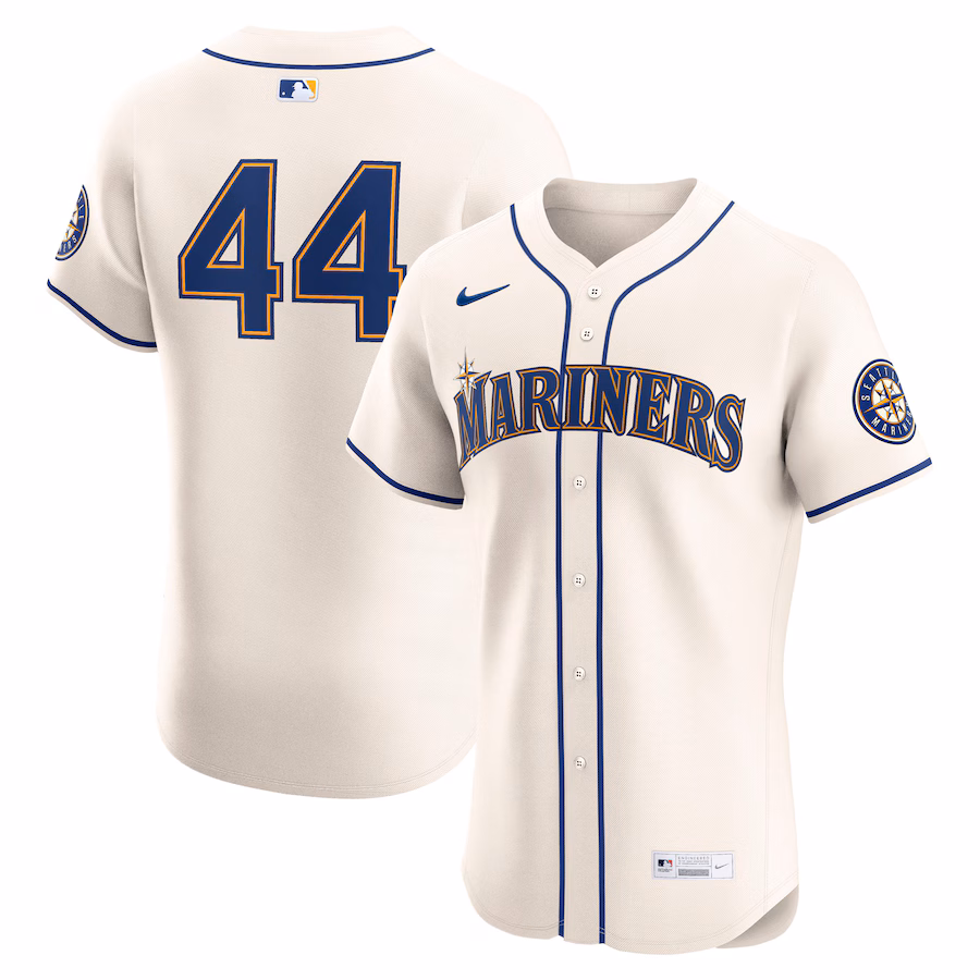 Men's Seattle Mariners Julio Rodríguez Nike Cream Alternate 2 Elite Player Jersey - ujerseystore