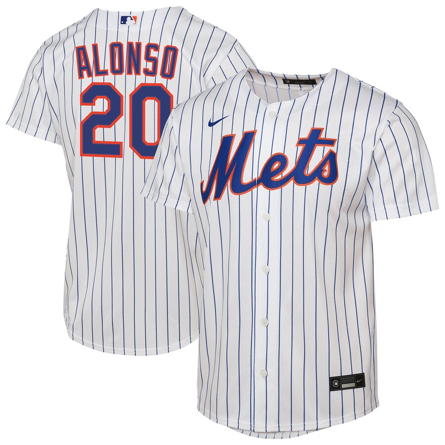 Youth New York Mets Pete Alonso Nike White Home Replica Player Jersey - ujerseystore