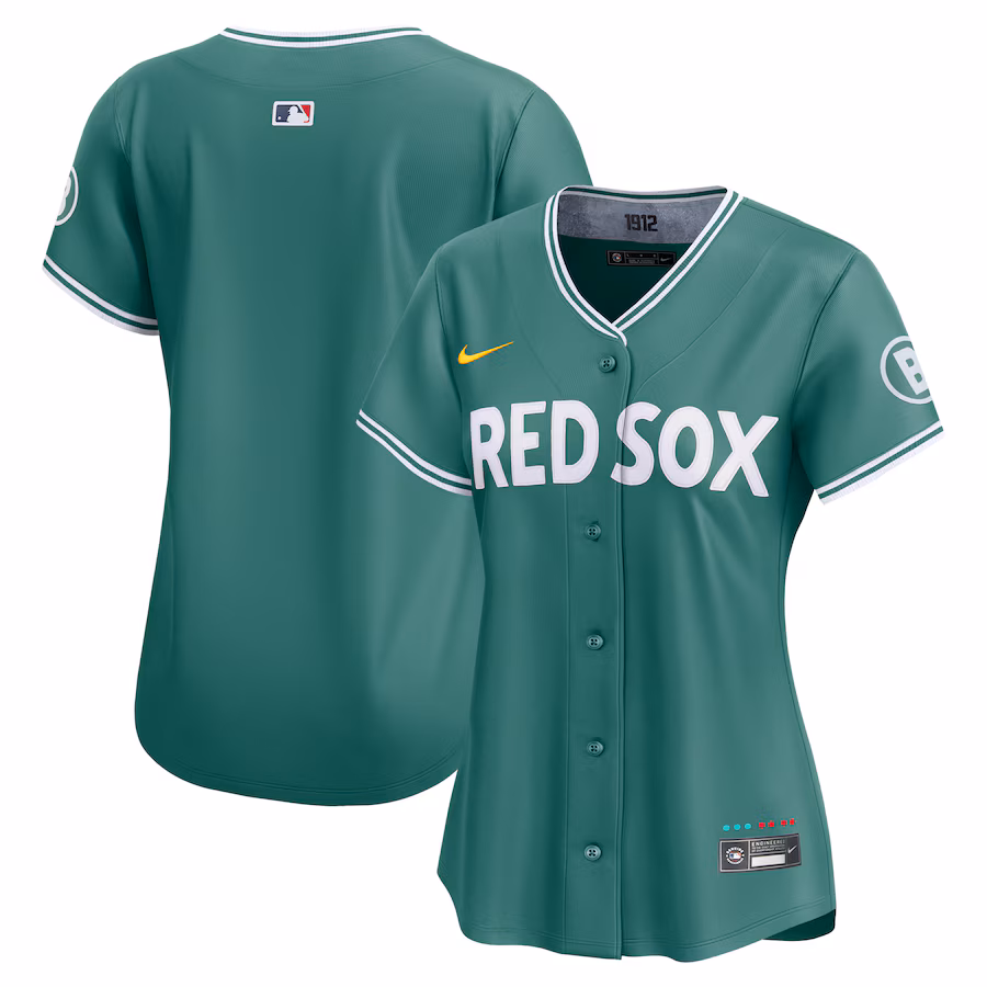 Women's Boston Red Sox Nike Green 2025 City Connect Limited Jersey - ujerseystore