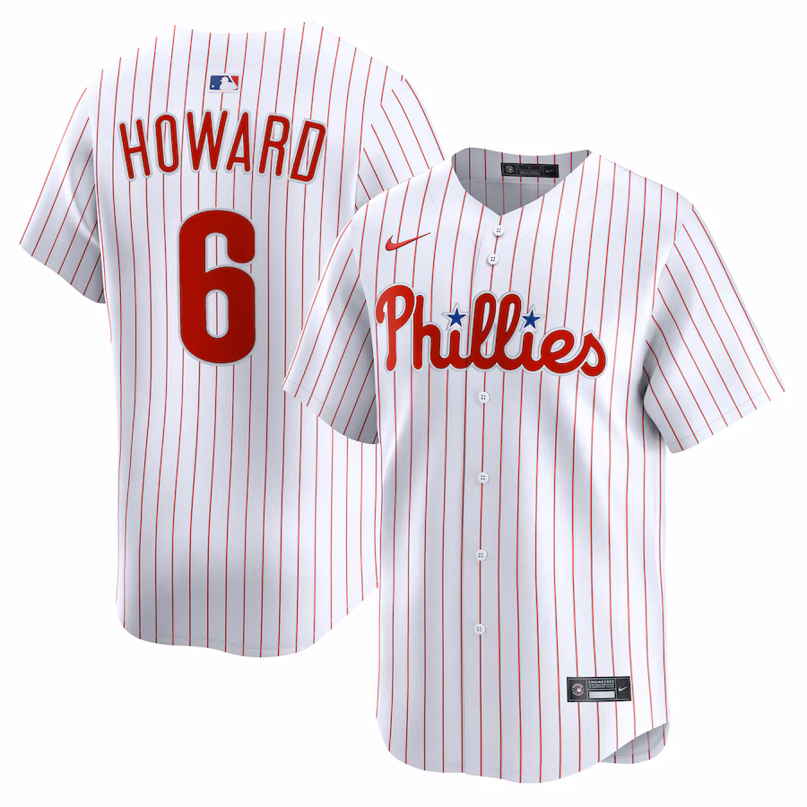 Men's Philadelphia Phillies Ryan Howard Nike White Limited Jersey - ujerseystore
