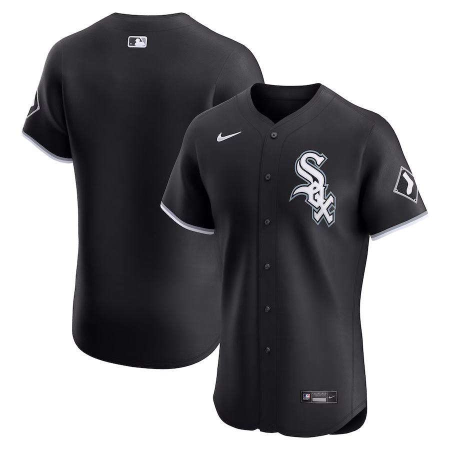 Men's Chicago White Sox Nike Black Alternate 2 Elite Jersey - ujerseystore