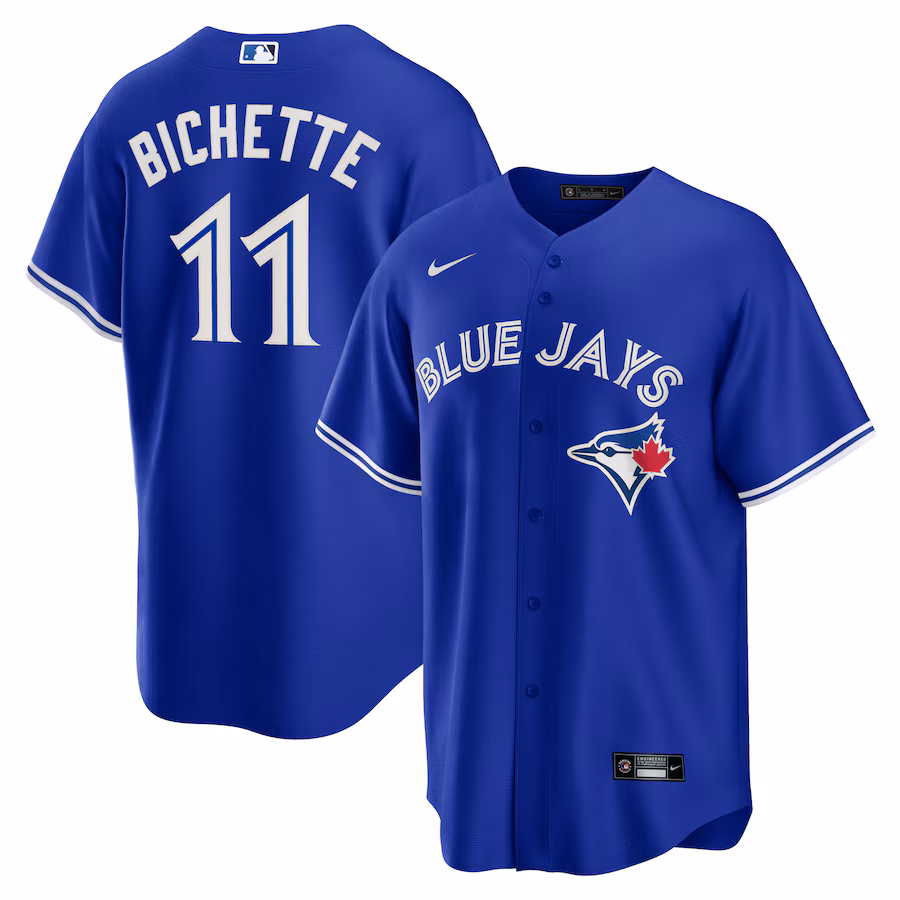 Men's Toronto Blue Jays Bo Bichette Nike Rush Blue Alternate 2 Replica Jersey - ujerseystore