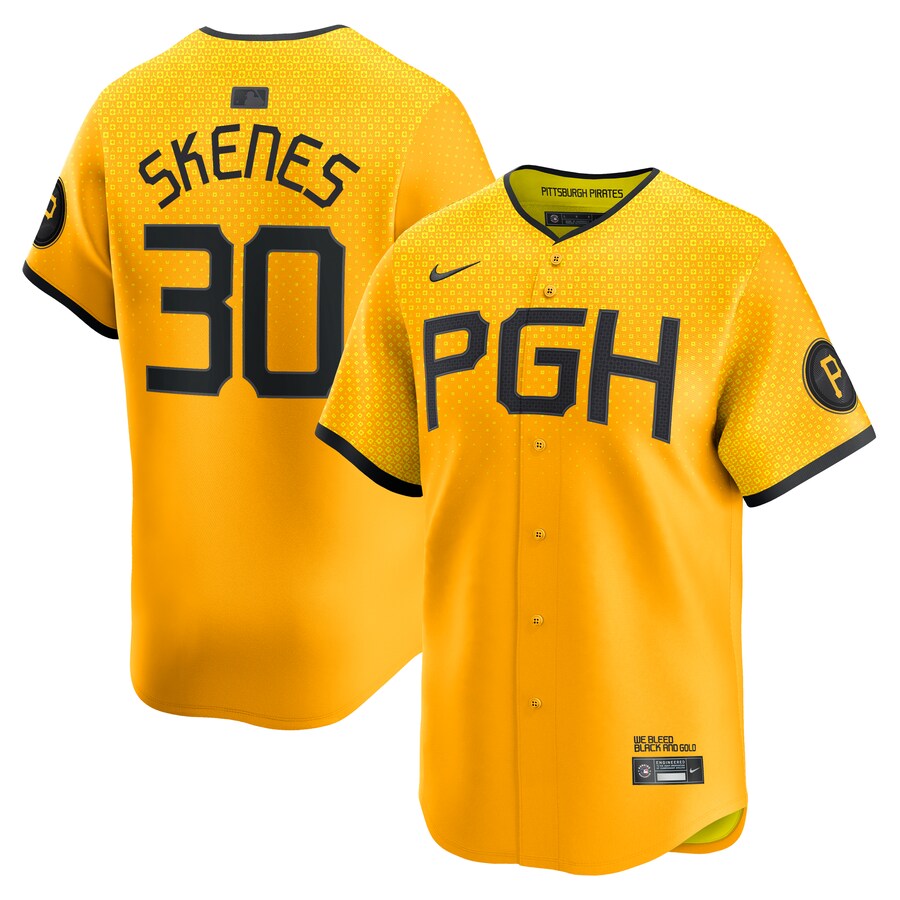 Men's Pittsburgh Pirates Paul Skenes Nike Gold City Connect Limited Player Jersey - ujerseystore