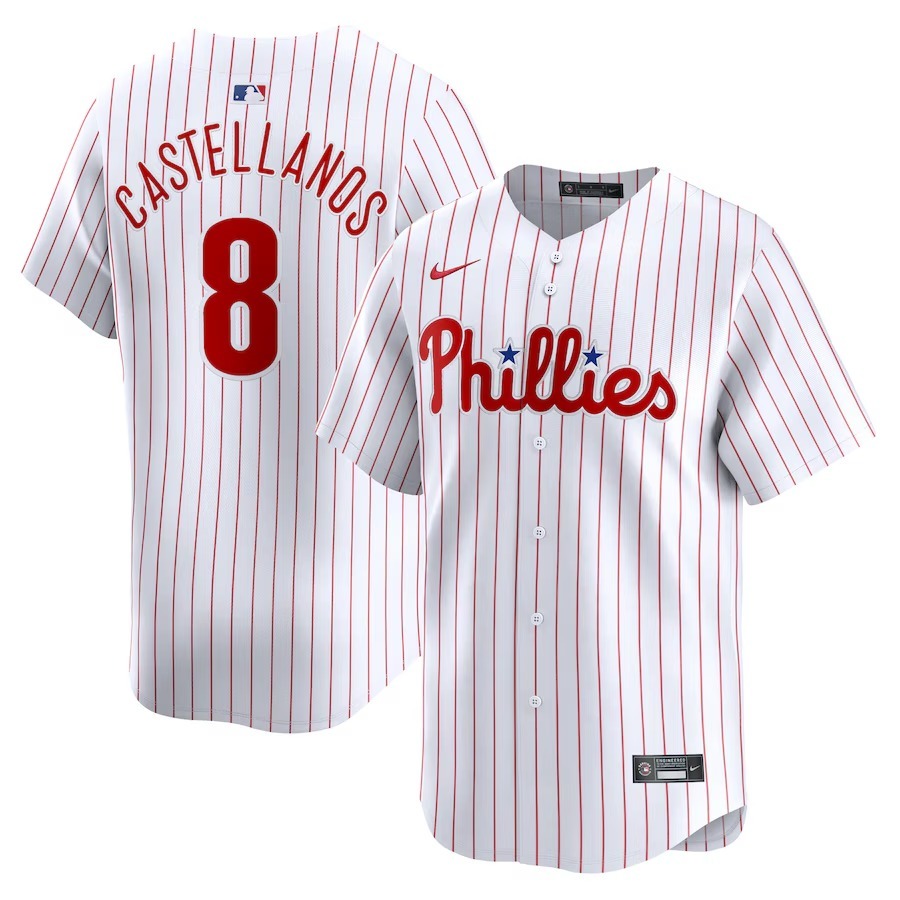 Men's Philadelphia Phillies Nick Castellanos Nike White Home Limited Player Jersey - ujerseystore