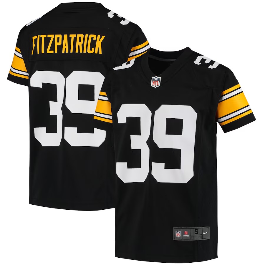 Youth Pittsburgh Steelers Minkah Fitzpatrick Nike Black Game Jersey - ujerseystore