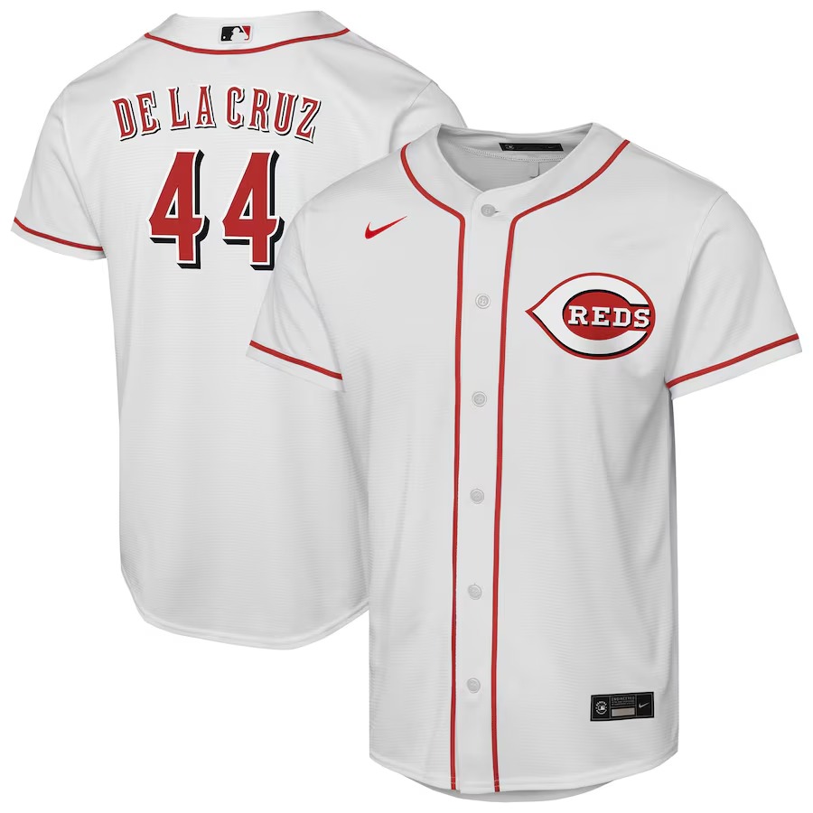 Youth Cincinnati Reds Elly De La Cruz Nike White Home Replica Player Jersey - ujerseystore