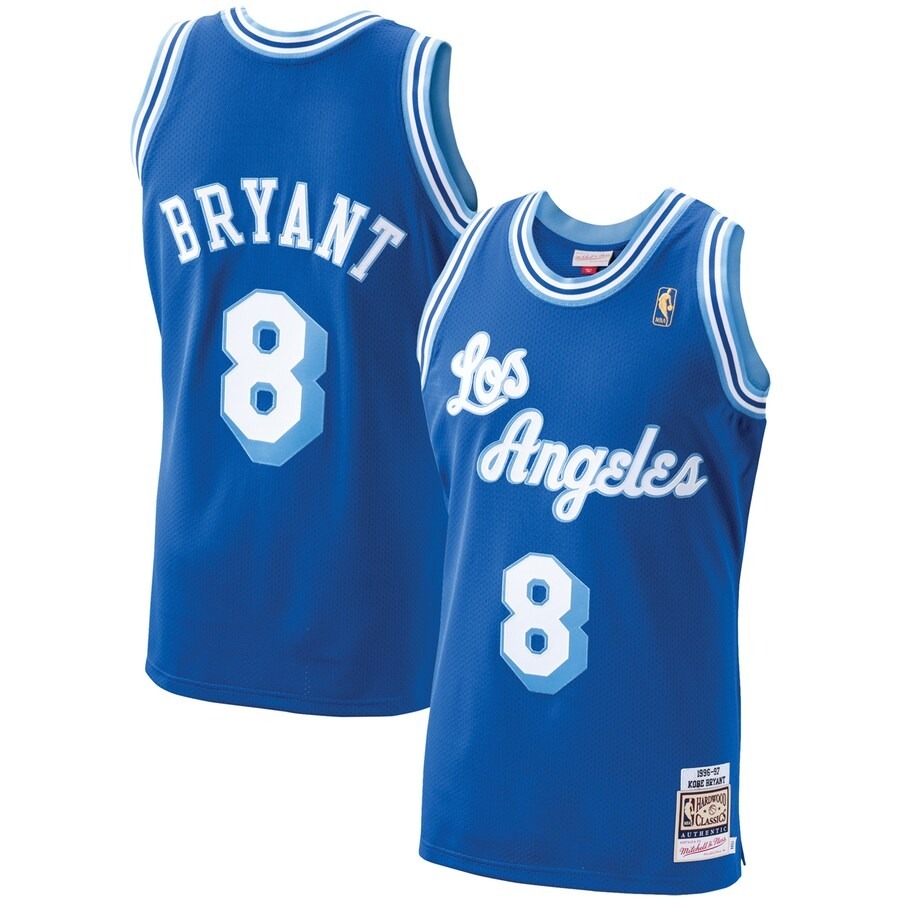 Men's Los Angeles Lakers Kobe Bryant Mitchell & Ness Royal 1996-97 Hardwood Classics Authentic Player Jersey - ujerseystore