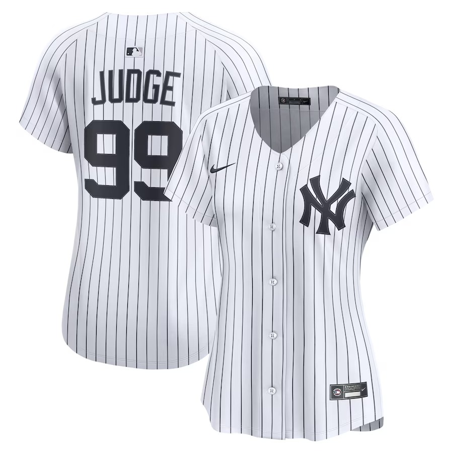 Women's New York Yankees Aaron Judge Nike White Home Limited Jersey - ujerseystore