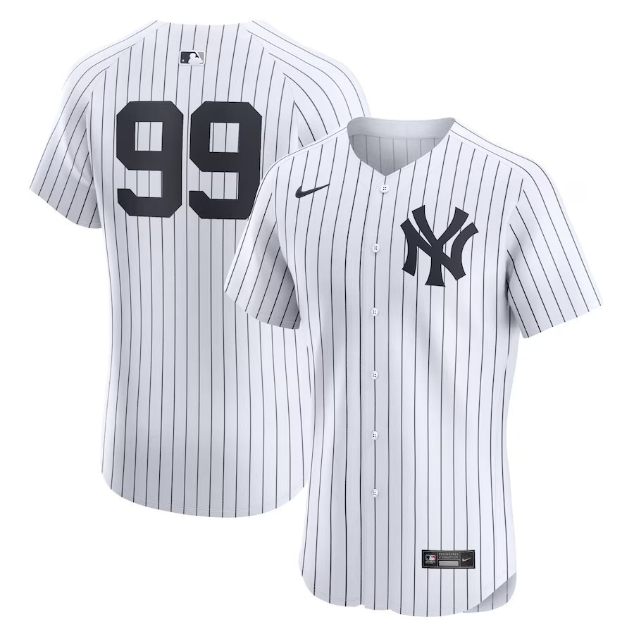 Men's New York Yankees Aaron Judge Nike White Home Elite Player Jersey - ujerseystore