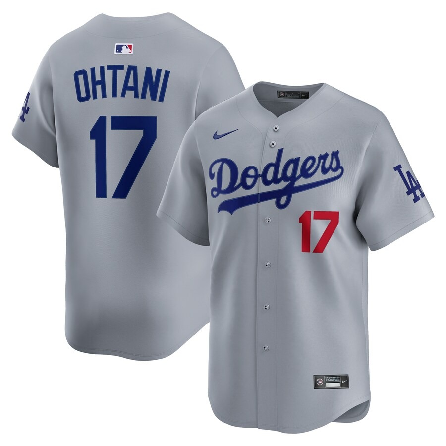 Men's Los Angeles Dodgers Shohei Ohtani Nike Gray Alternate Limited Player Jersey - ujerseystore
