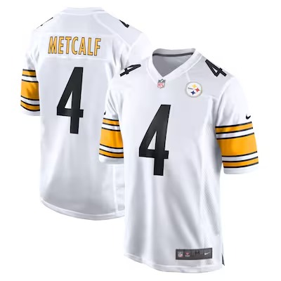 Men's Pittsburgh Steelers DK Metcalf Nike White Game Player Jersey - ujerseystore