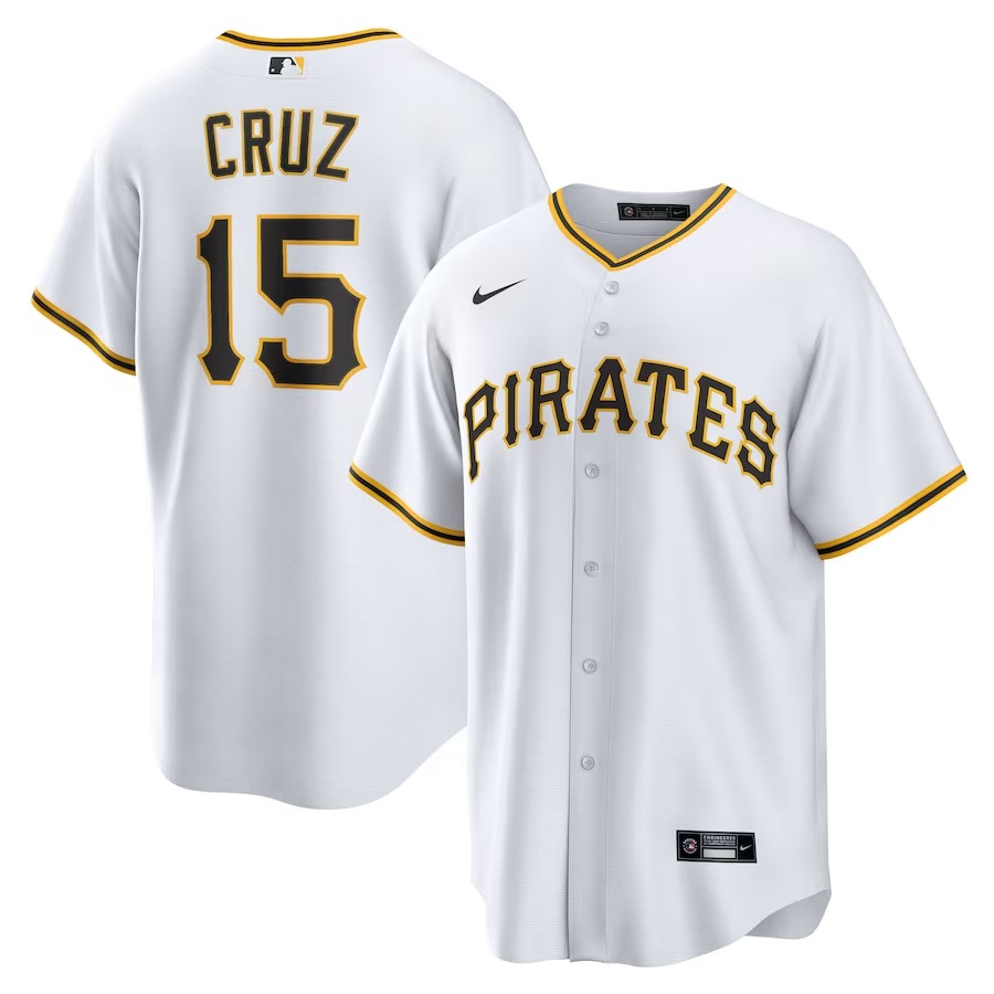 Men's Pittsburgh Pirates Oneil Cruz Nike White Home Replica Jersey - ujerseystore