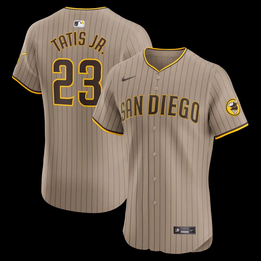 Men's San Diego Padres Fernando Tatis Jr. Nike Sand Alternate Elite Player Jersey - ujerseystore