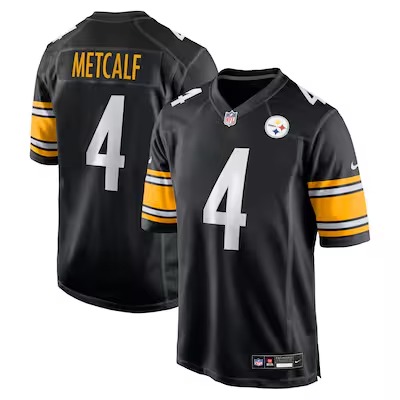 Men's Pittsburgh Steelers DK Metcalf Nike Black Game Player Jersey - ujerseystore