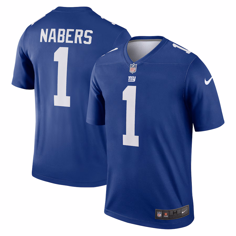 Men's New York Giants Malik Nabers Nike Royal Team Legend Jersey - ujerseystore