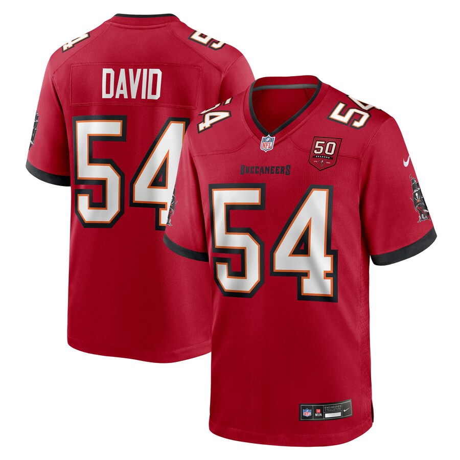 Men's Tampa Bay Buccaneers Lavonte David Nike Red 50th Anniversary Game Jersey - ujerseystore