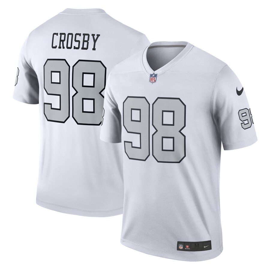 Men's Las Vegas Raiders Maxx Crosby Nike White Alternate Legend Jersey - ujerseystore