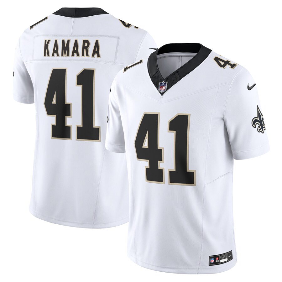 Men's New Orleans Saints Alvin Kamara Nike White Vapor F.U.S.E. Limited Jersey - ujerseystore