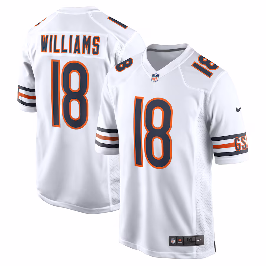 Men's Chicago Bears Caleb Williams Nike White First Round Pick Player Game Jersey - ujerseystore