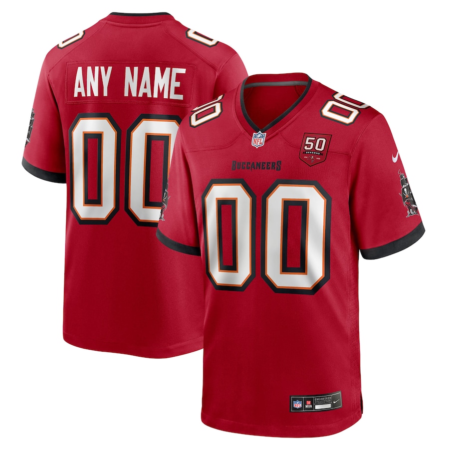 Men's Tampa Bay Buccaneers Nike Red 50th Anniversary Custom Game Jersey - ujerseystore