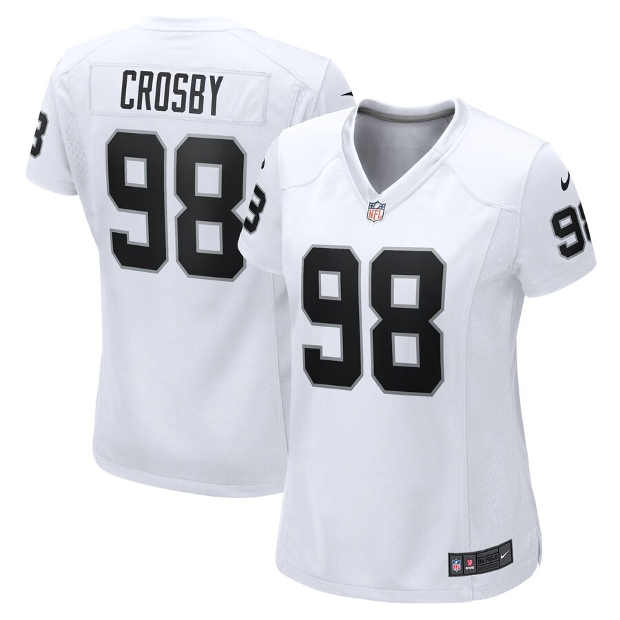 Women's Las Vegas Raiders Maxx Crosby Nike  White  Game Jersey - ujerseystore