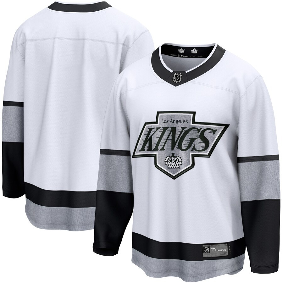 Men's Los Angeles Kings Fanatics Branded White Alternate Premier Breakaway Team Jersey - ujerseystore