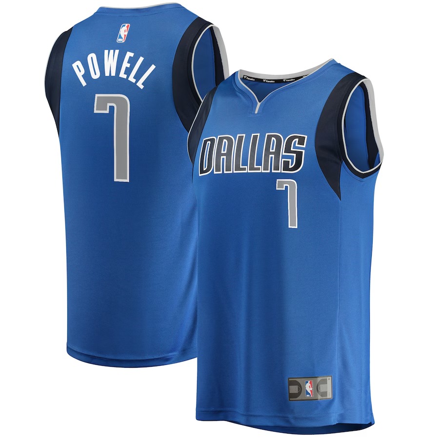 Youth Dallas Mavericks Dwight Powell Fanatics Blue Fast Break Player Jersey - Icon Edition - ujerseystore