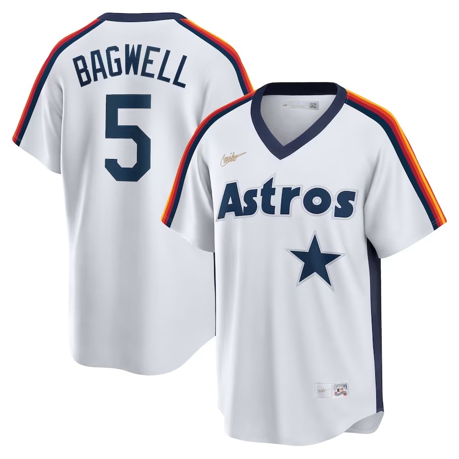 Men's Houston Astros Jeff Bagwell Nike White Home Cooperstown Collection Logo Player Jersey - ujerseystore