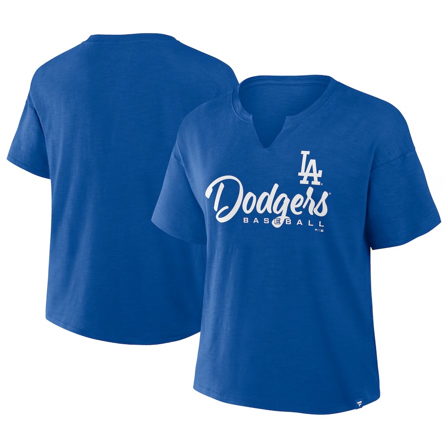 Women's Los Angeles Dodgers Fanatics Royal Fan Fave Stadium Slub T-Shirt - ujerseystore