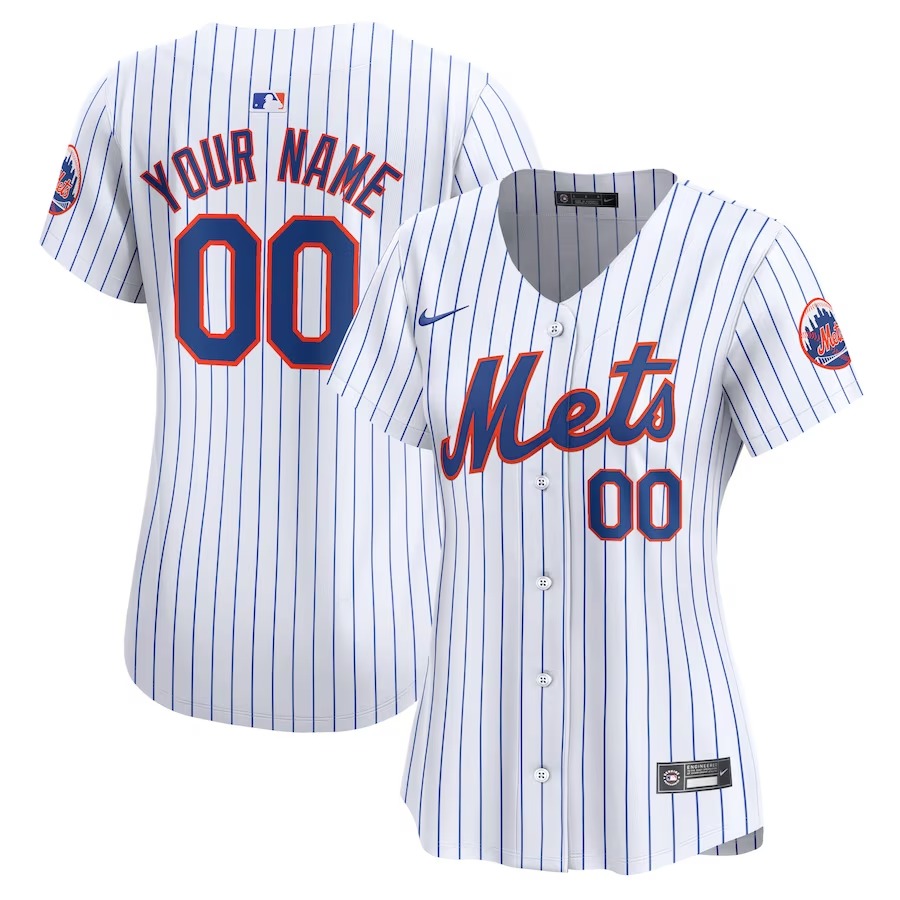 Women's New York Mets Nike White Home Limited Custom Jersey - ujerseystore
