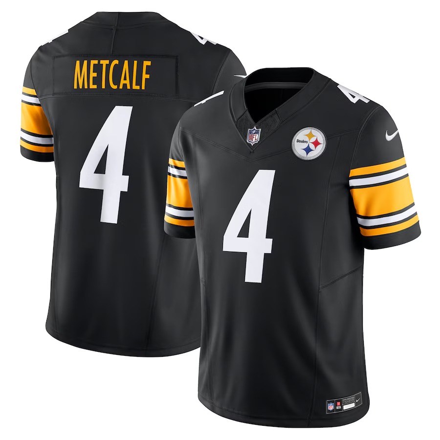 Men's Pittsburgh Steelers DK Metcalf Nike Black Team Vapor F.U.S.E. Limited Jersey - ujerseystore