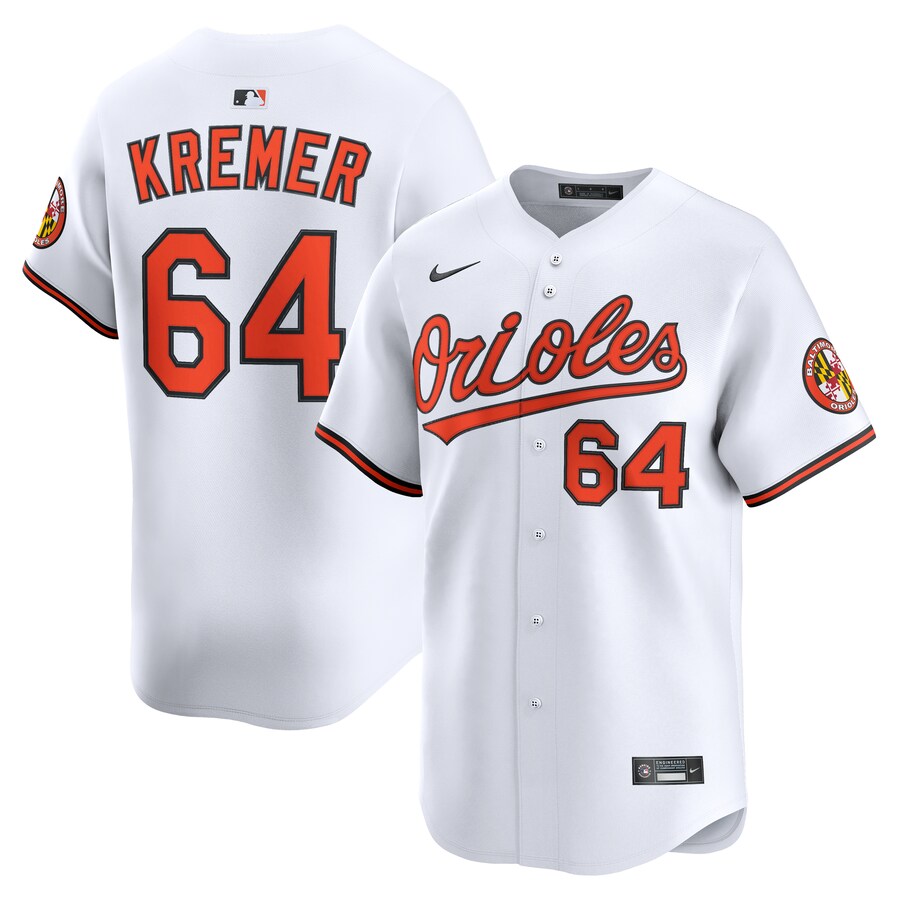 Men's Baltimore Orioles Dean Kremer Nike White Home Limited Player Jersey - ujerseystore