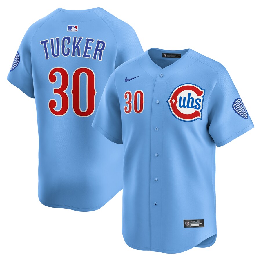 Men's Chicago Cubs Kyle Tucker Nike Light Blue Alternate Limited Player Jersey - ujerseystore