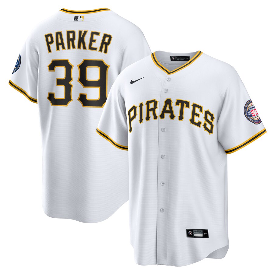 Men's Pittsburgh Pirates Dave Parker Nike White 2025 Baseball Hall of Fame Name & Number Retired Replica Jersey - ujerseystore