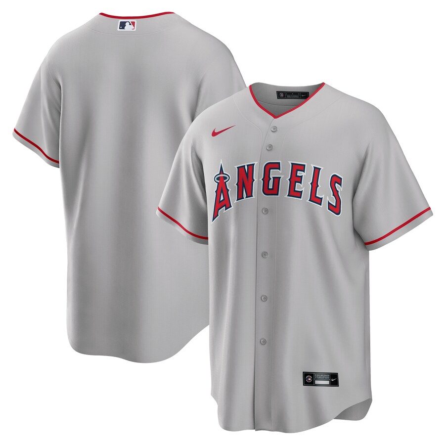 Men's Los Angeles Angels Nike Gray Road Replica Team Jersey - ujerseystore